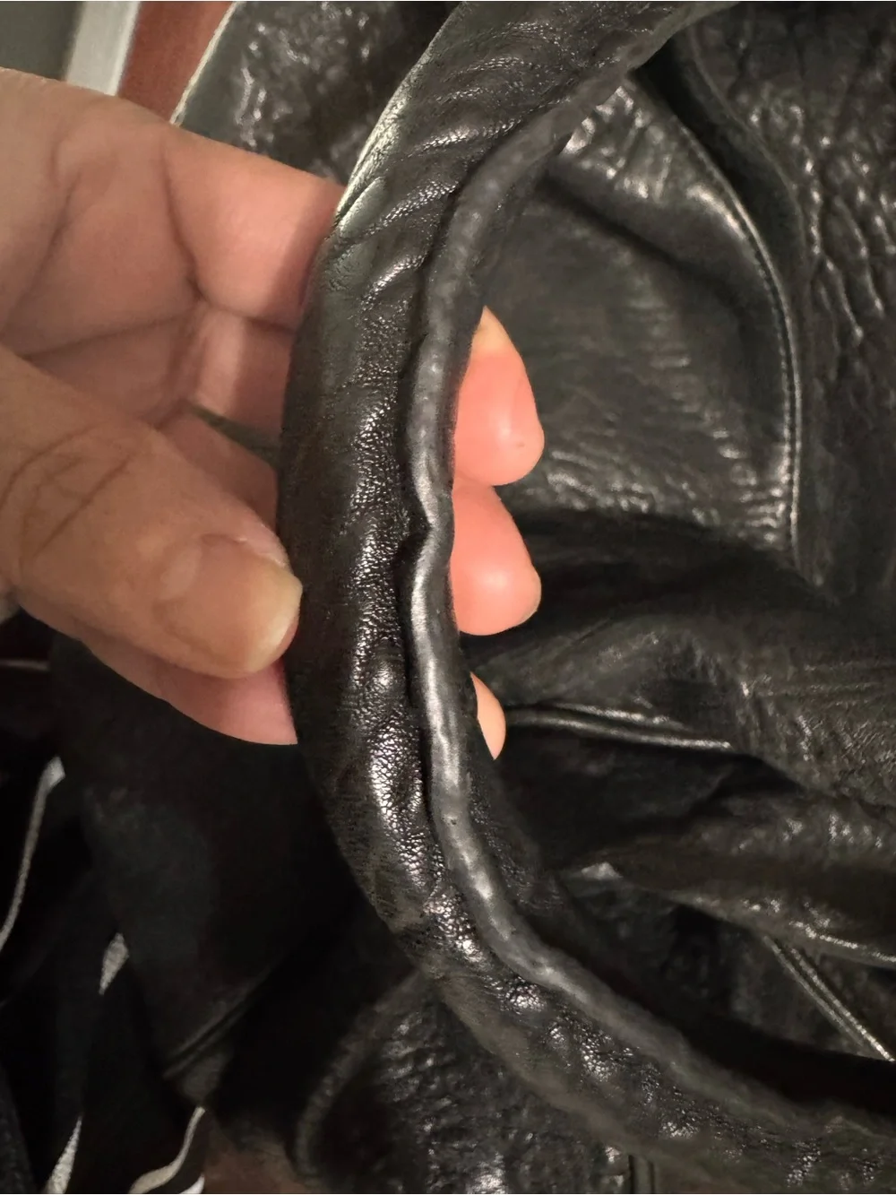 Yves Saint Laurent Black Leather Hobo Bag